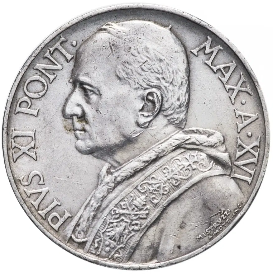 Ватикан 10 лир (lire) 1937