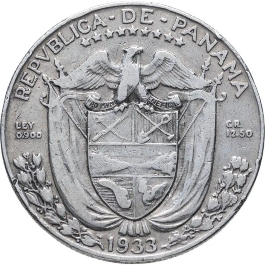 Панама 1/2 бальбоа (balboa) 1933, реверс