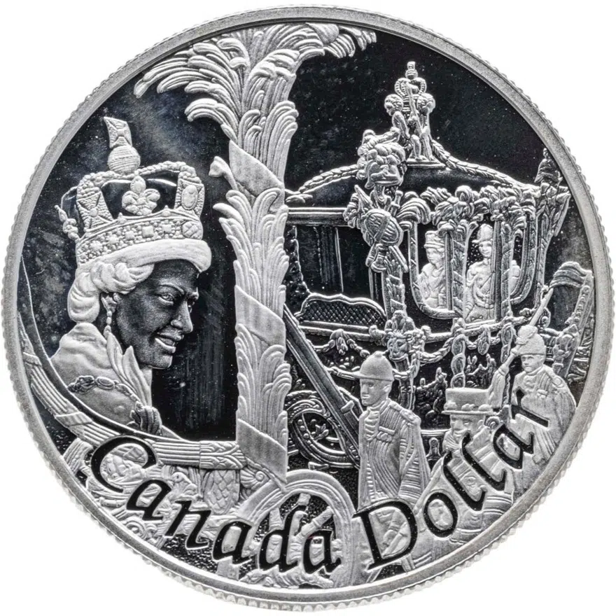 Канада 1 доллар (dollar) 2002 50 лет правления Королевы Елизаветы II /герб/