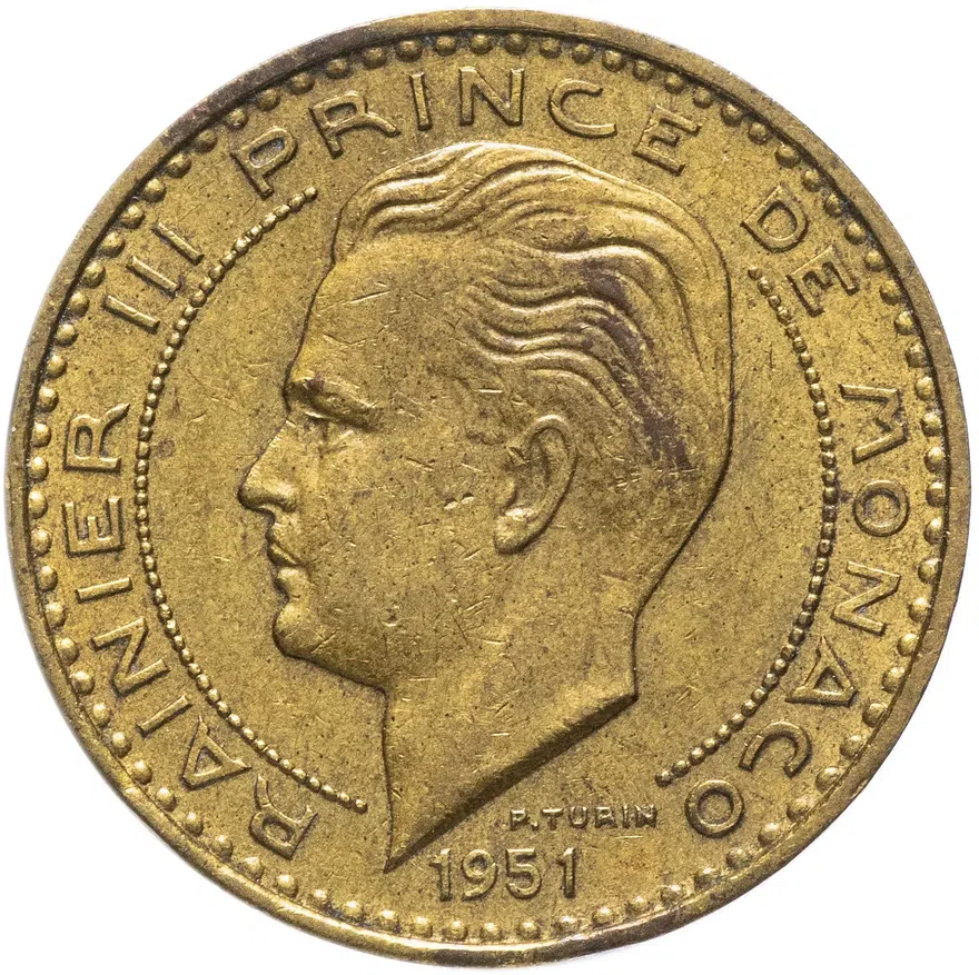 Монако 20 франков (francs) 1951
