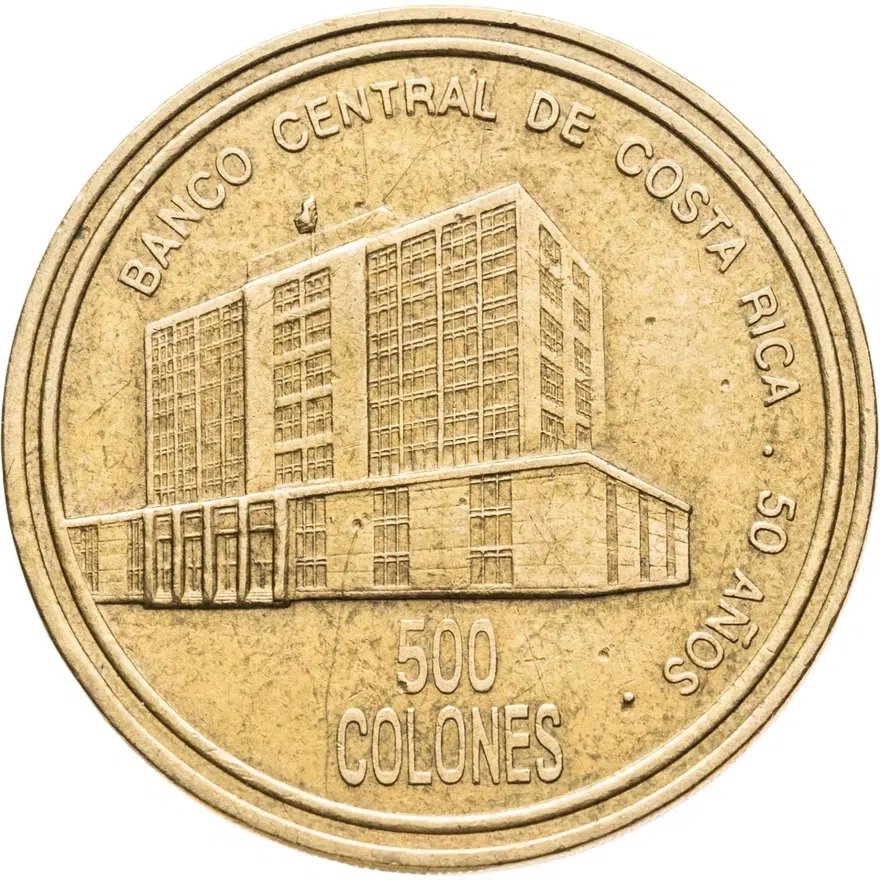 Коста-Рика 500 колонов (colones) 2000  50 лет Центральному Банку, аверс