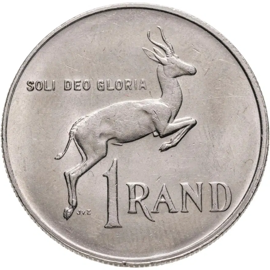 ЮАР 1 ранд (рэнд, rand) 1988, аверс