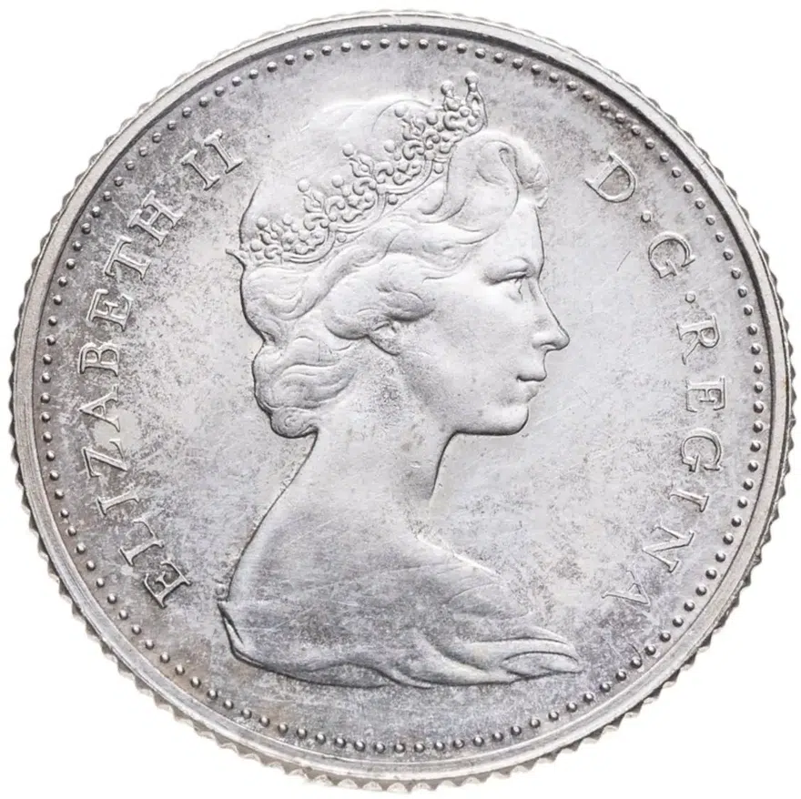 Канада 10 центов (cents) 1965, аверс