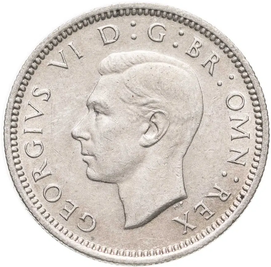 Великобритания 6 пенсов (pence) 1944, реверс