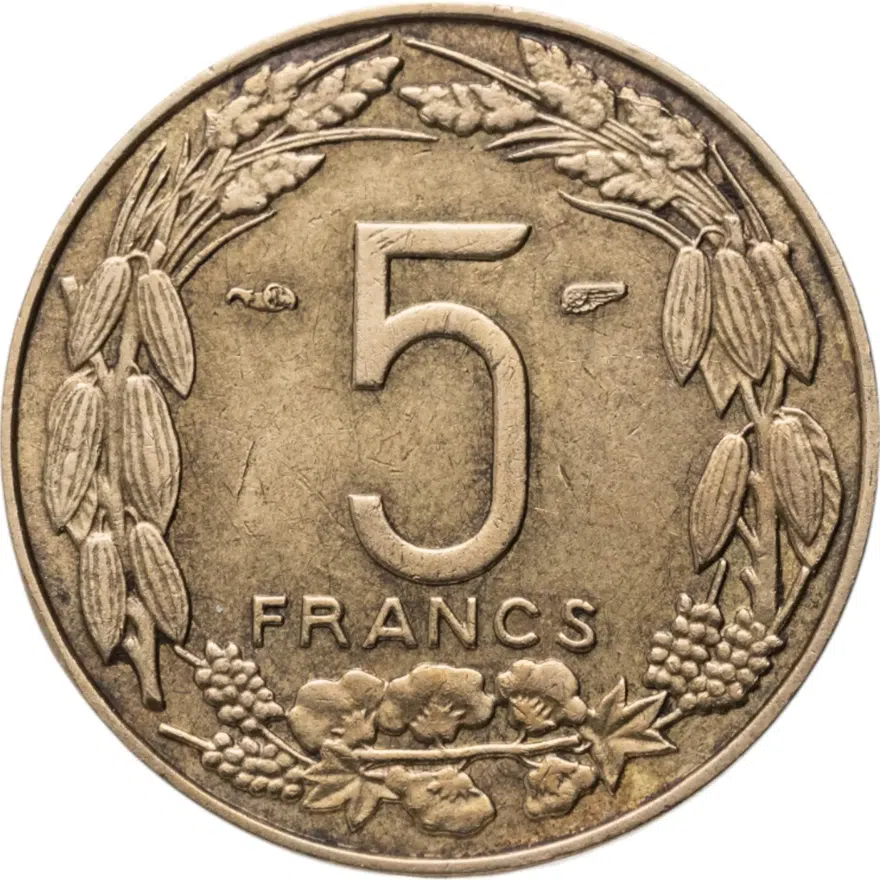 Камерун 5 франков (francs) 1958, реверс