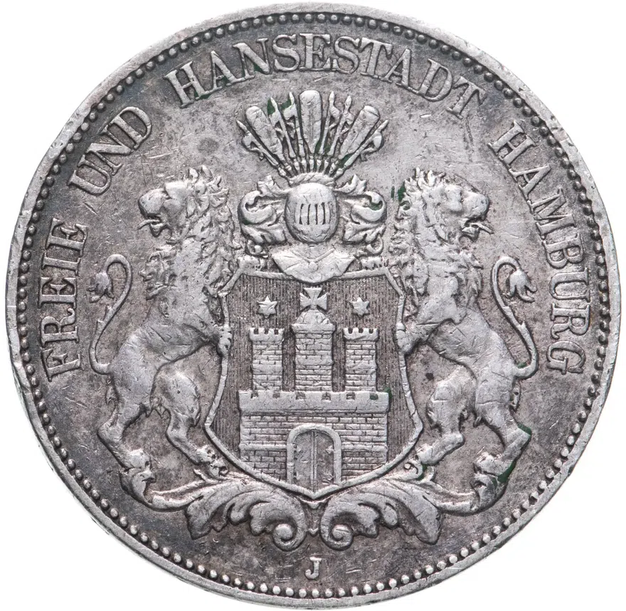 Германия (Империя) 5 марок (mark) 1903, аверс