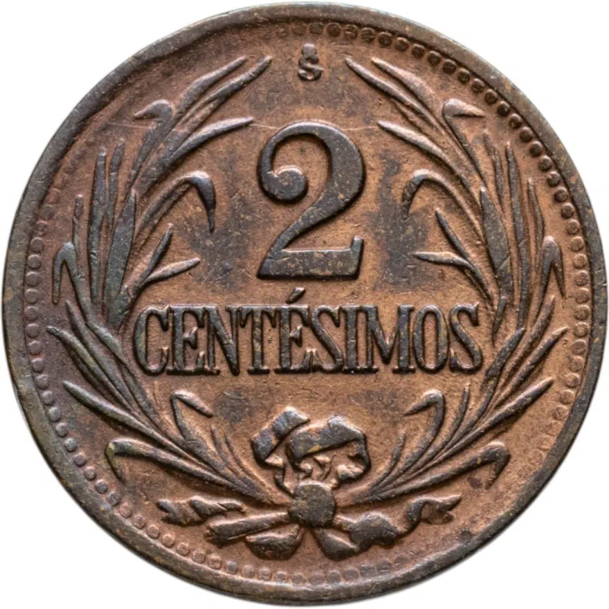 Уругвай 2 сентесимо (centesimos) 1948, реверс