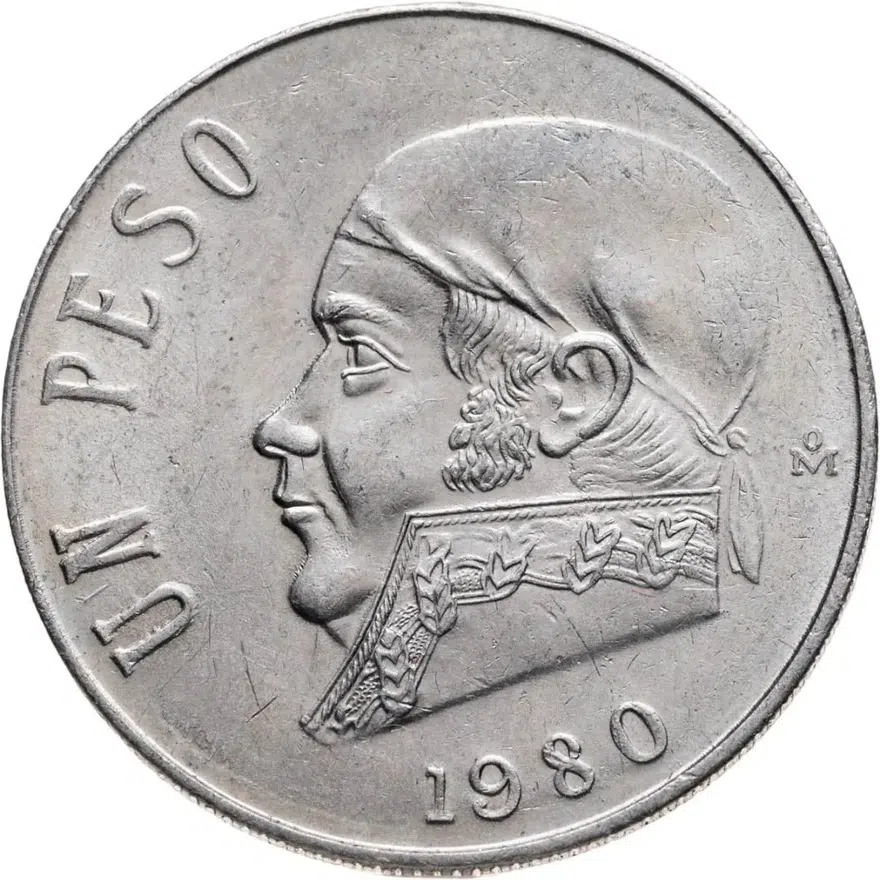 Мексика 1 песо (peso) 1980, аверс