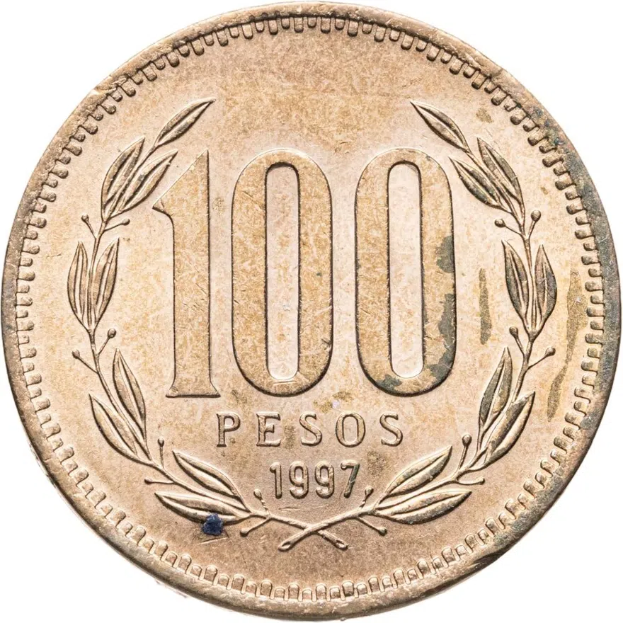 Чили 100 песо (pesos) 1997