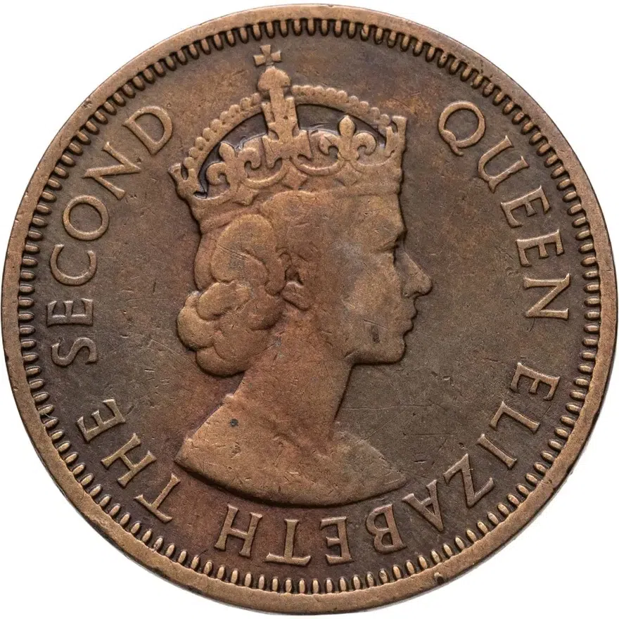 Маврикий 2 цента (cents) 1955, реверс
