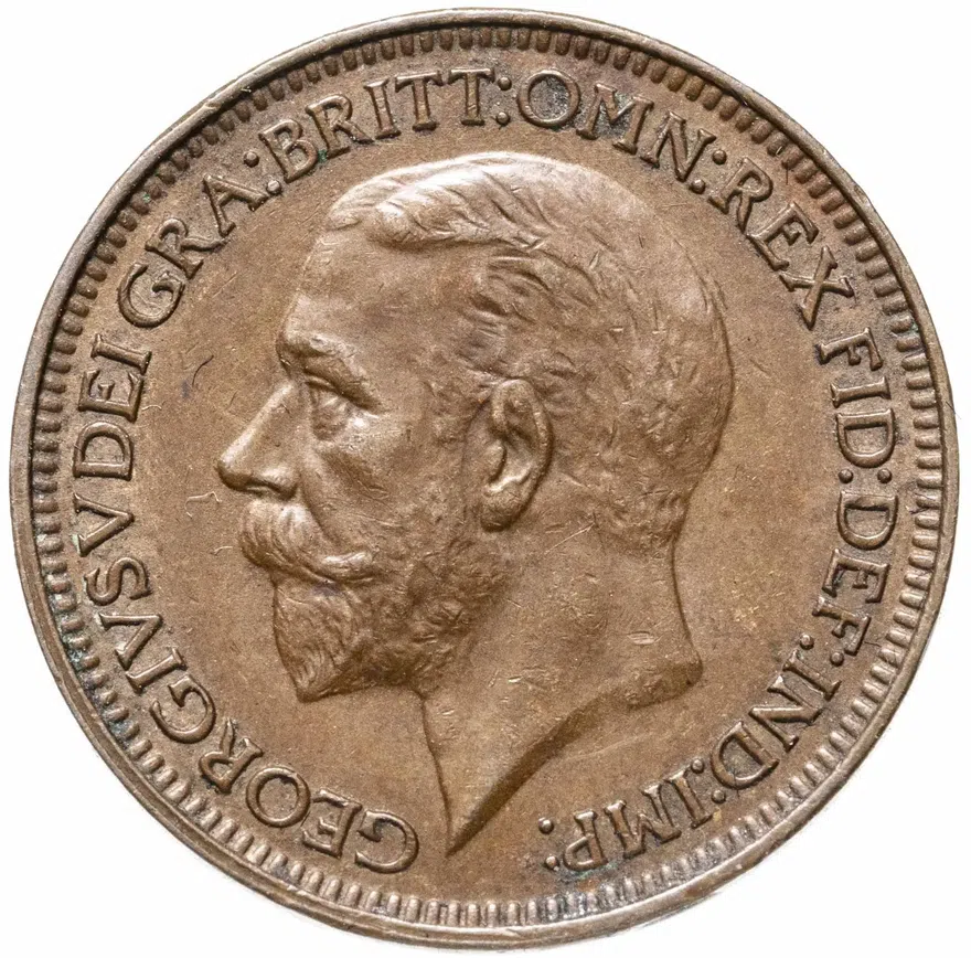 Великобритания 1 фартинг (farthing) 1931, аверс