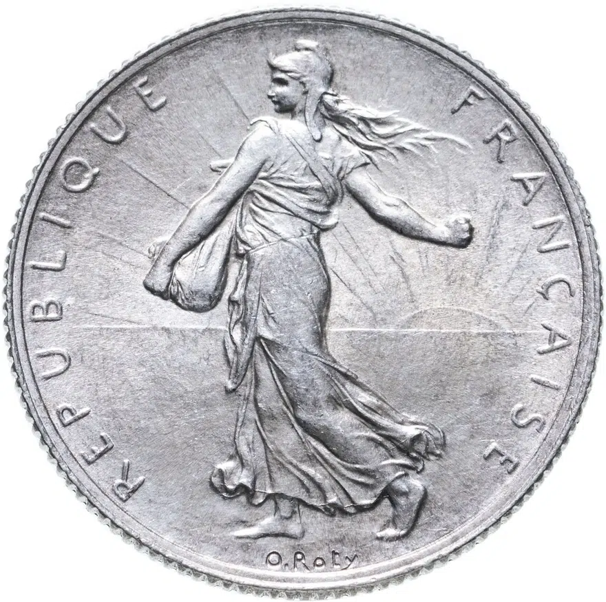 Франция 2 франка (francs) 1919, реверс