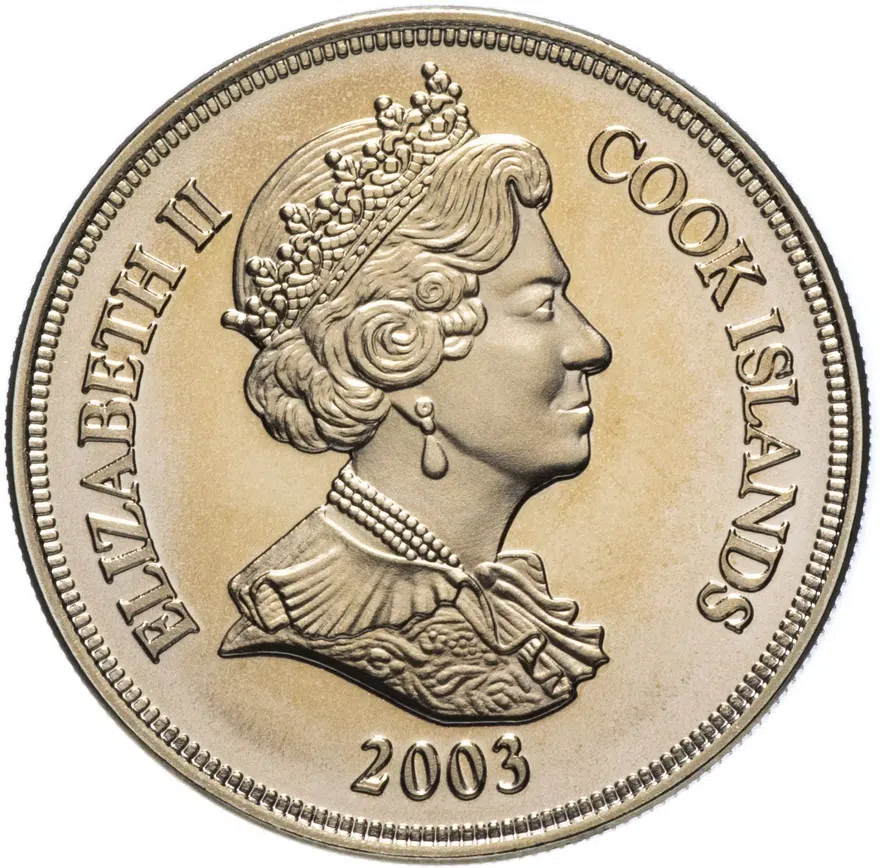 Острова Кука 1 доллар (dollar) 2003 "Исторические корабли", реверс