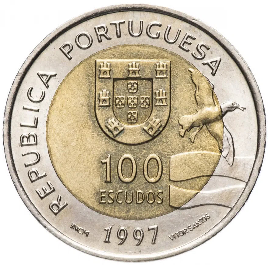 Португалия 100 эскудо (escudos) 1997   "Лиссабон ЭКСПО, 1998"