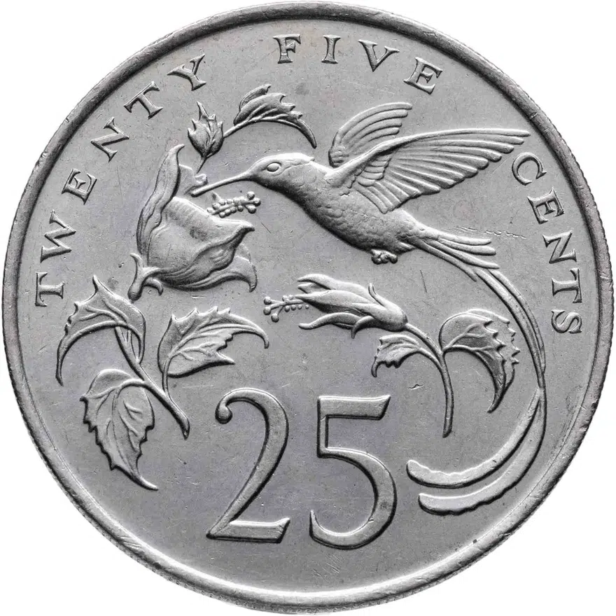 Ямайка 25 центов (cents) 1986