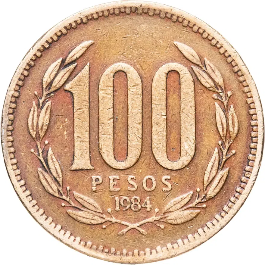Чили 100 песо (pesos) 1984