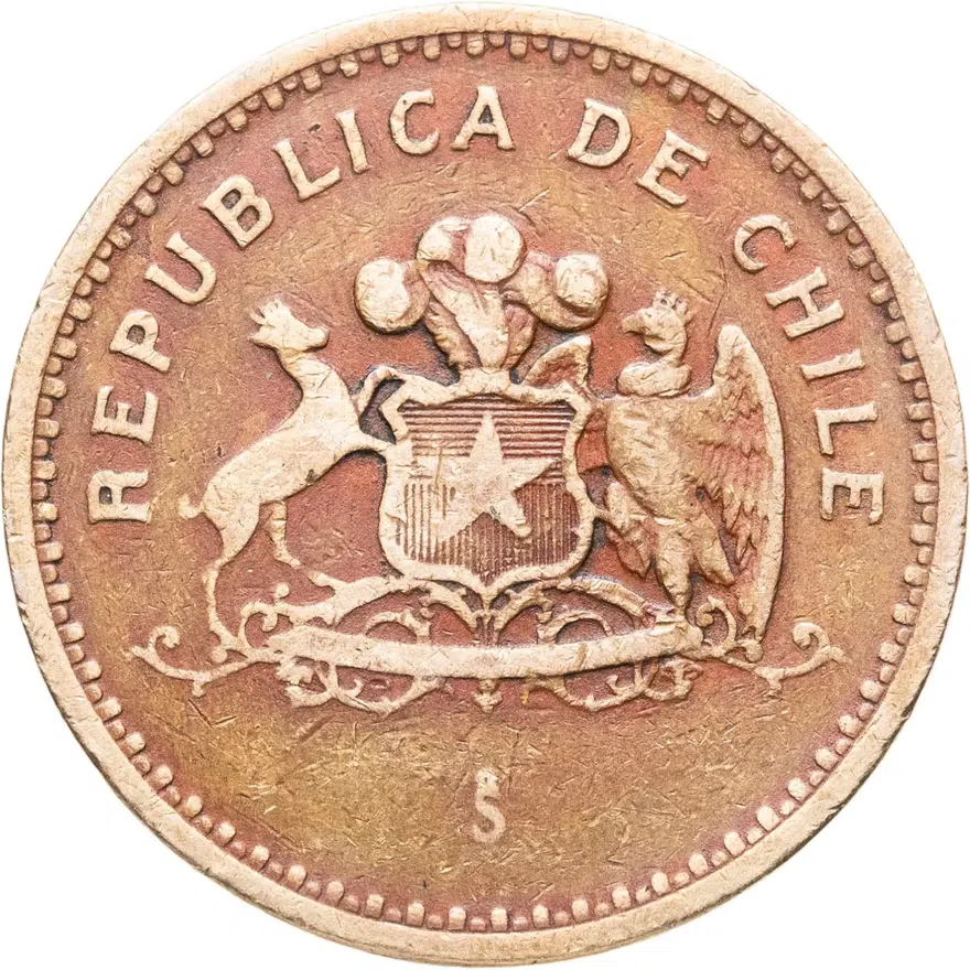 Чили 100 песо (pesos) 1984, реверс