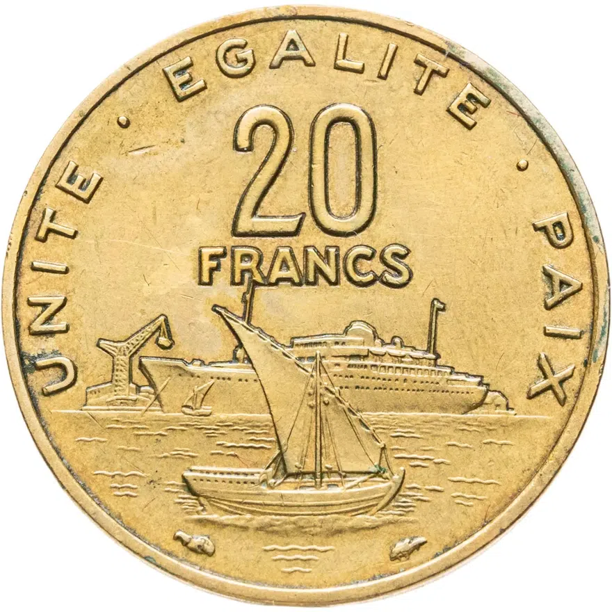 Джибути 20 франков (francs) 1983
