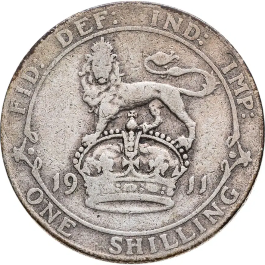 Великобритания 1 шиллинг (shilling) 1911, аверс