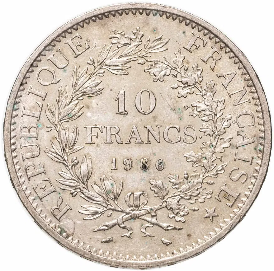 Франция 10 франков (francs) 1966