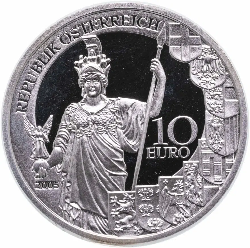 Австрия 10 евро (euro) 2005  60 лет Второй республике, реверс