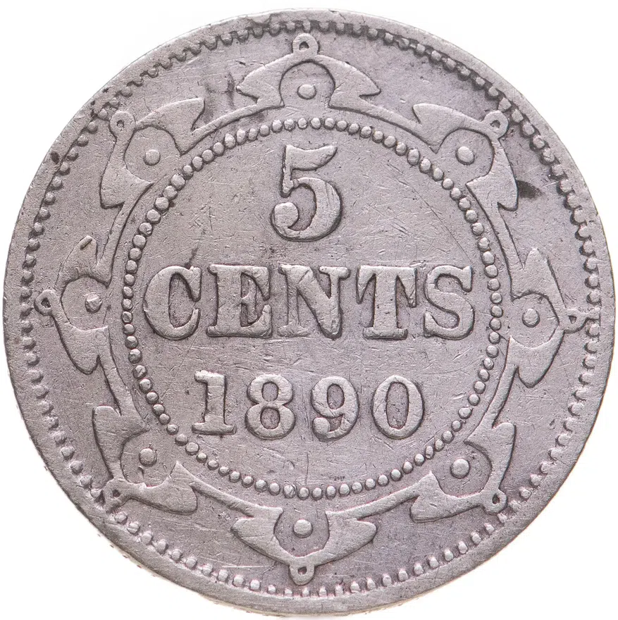Ньюфаундленд 5 центов (cents) 1890