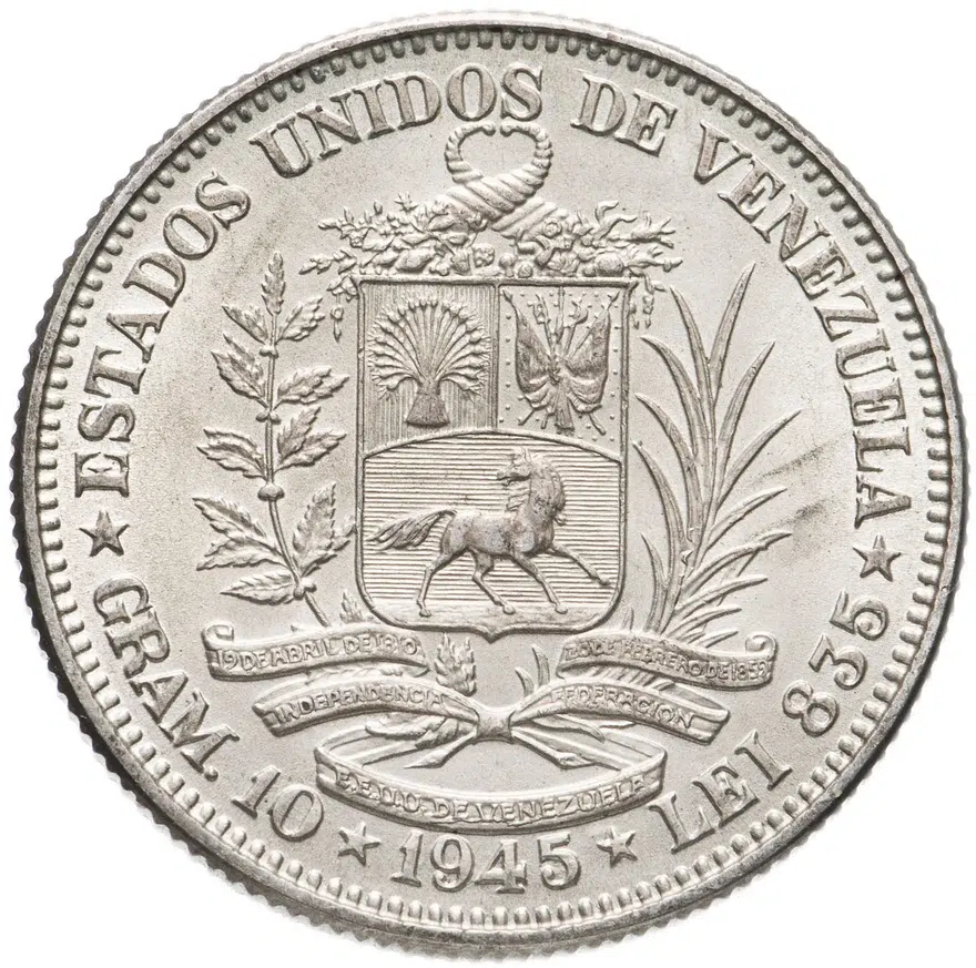 Венесуэла 2 боливара (bolivares) 1945, реверс