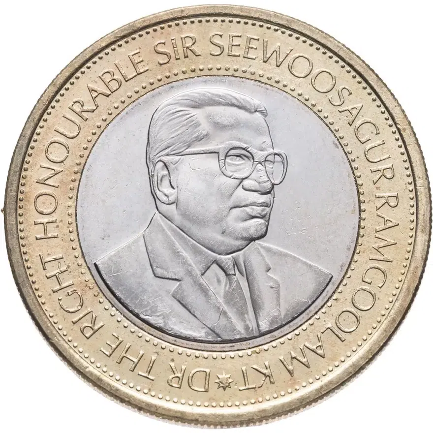 Маврикий 20 рупий (rupees) 2007  40 лет Банку Маврикия, аверс