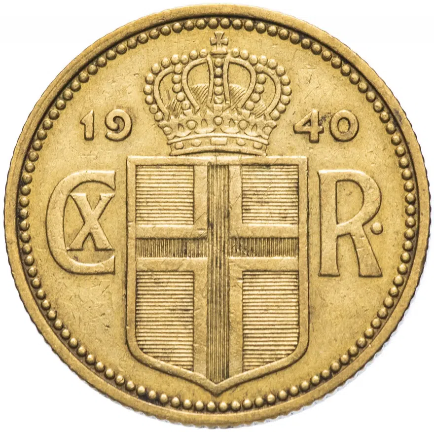 Исландия 1 крона (crown) 1940, реверс