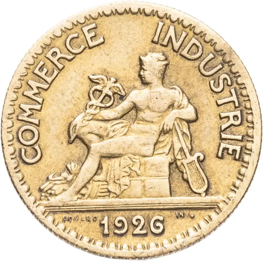 Франция 50 сантимов (centimes) 1926, реверс