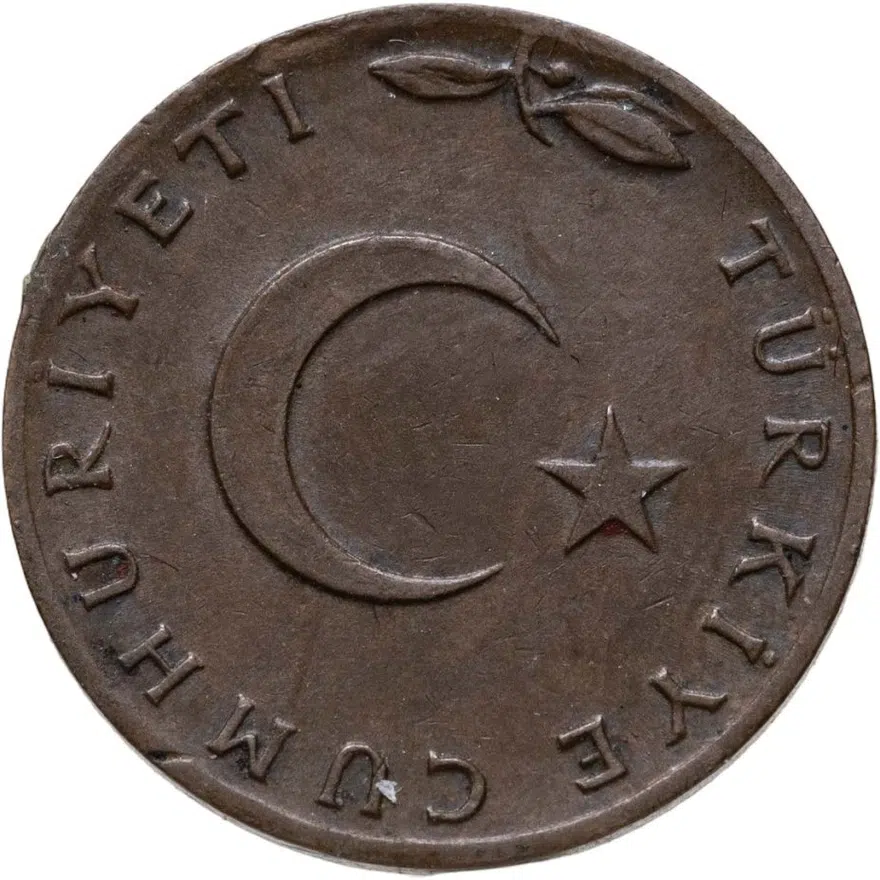 Турция 5 курушей (kurus) 1965, реверс