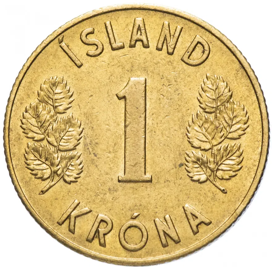 Исландия 1 крона (crown) 1946, реверс