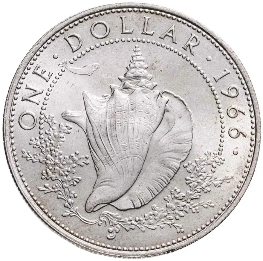 Багамы 1 доллар (dollar) 1966, реверс