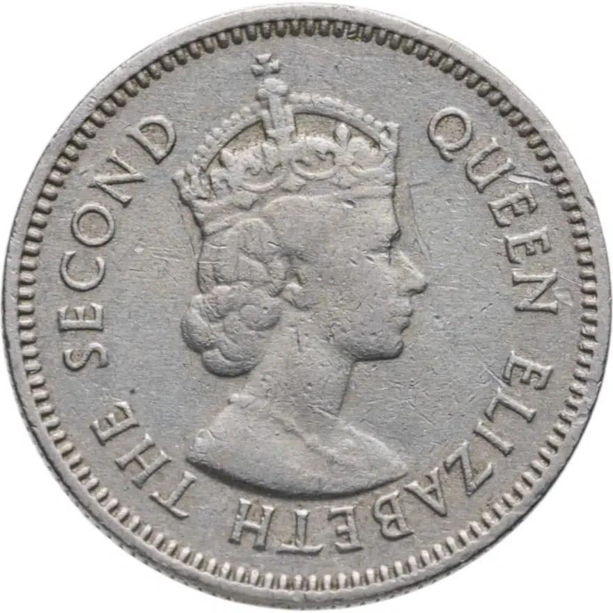 Британский Гондурас 10 центов (cents) 1970, реверс