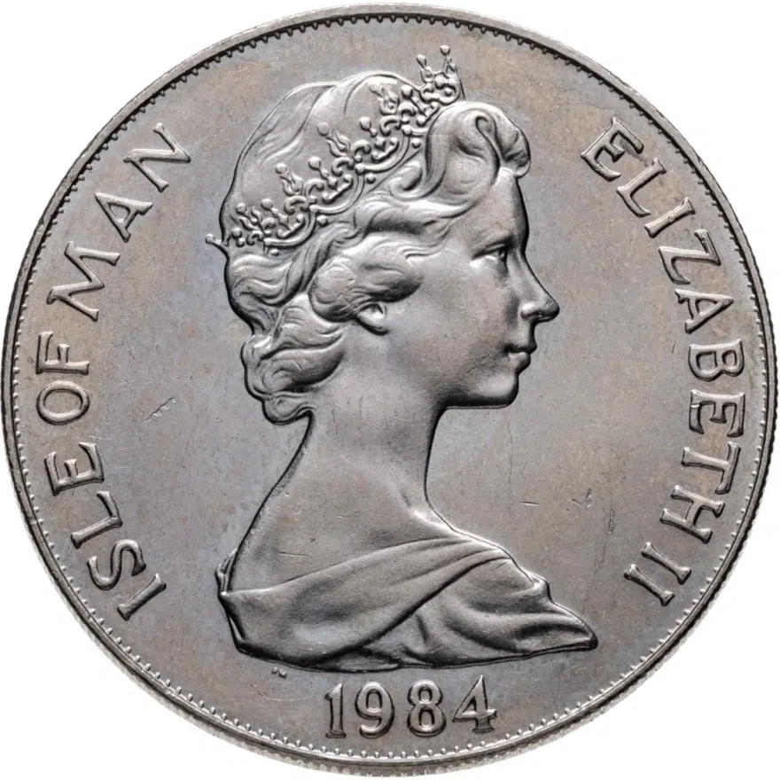 Остров Мэн 1 крона (crown) 1984 XXIII летние Олимпийские Игры, Лос-Анджелес 1984 - гимнастика, реверс
