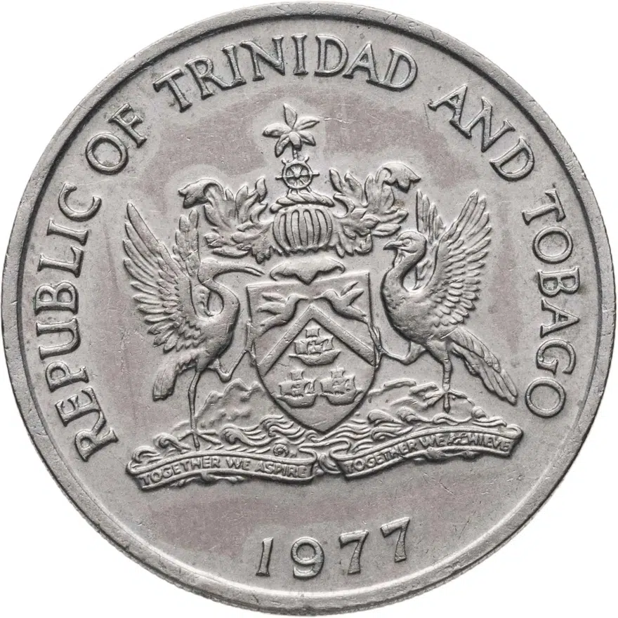 Тринидад и Тобаго 50 центов (cents) 1977, реверс