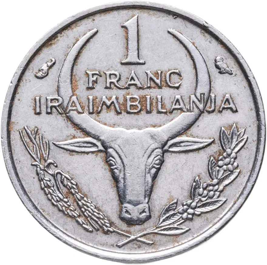 Мадагаскар 1 франк (franc) 1966, аверс