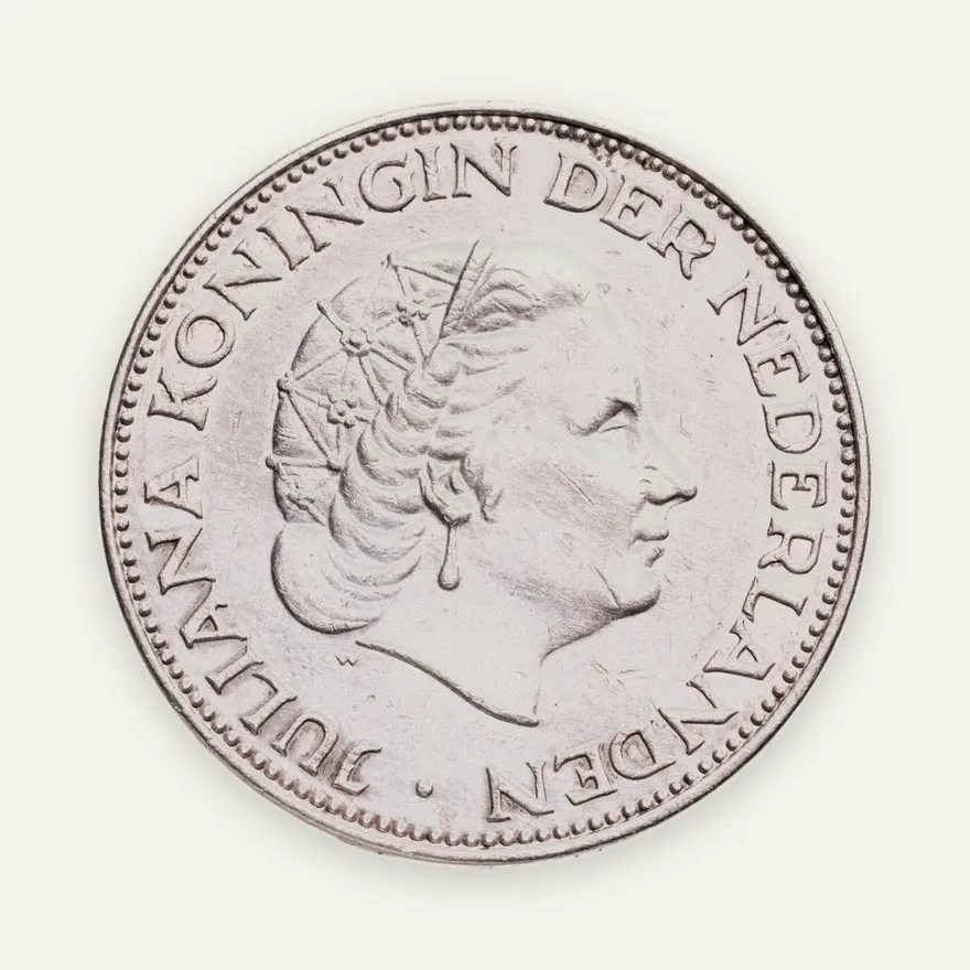 Нидерланды 2 1/2 гульдена (gulden) 1960, реверс