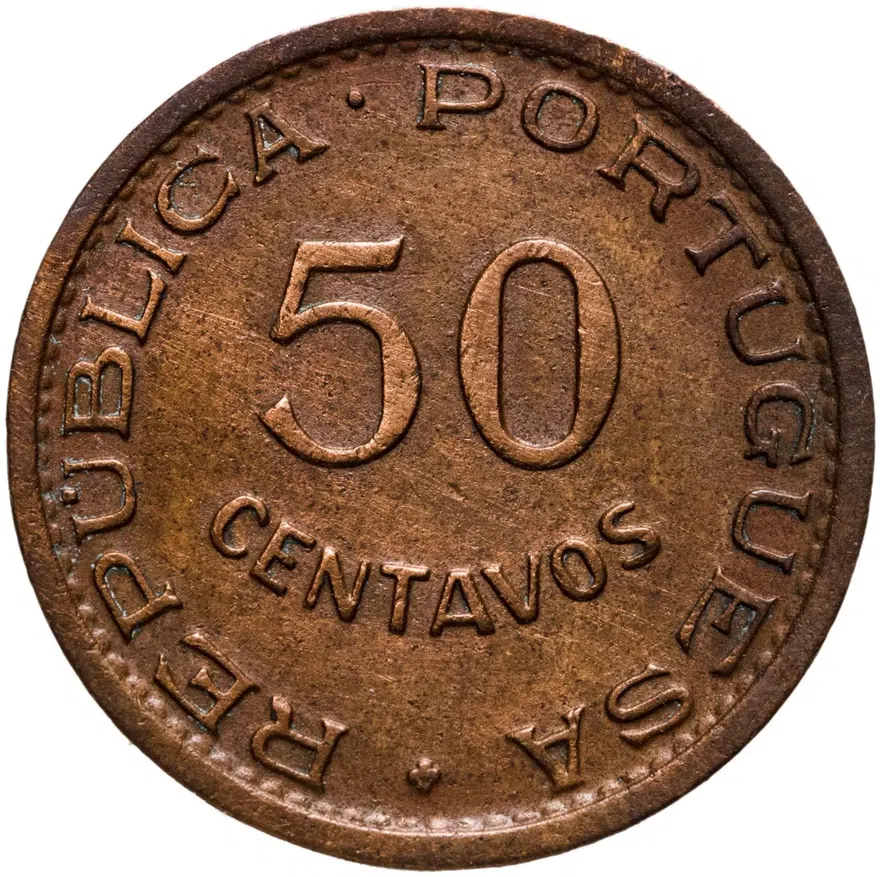 Ангола 50 сентаво (centavos) 1958, реверс