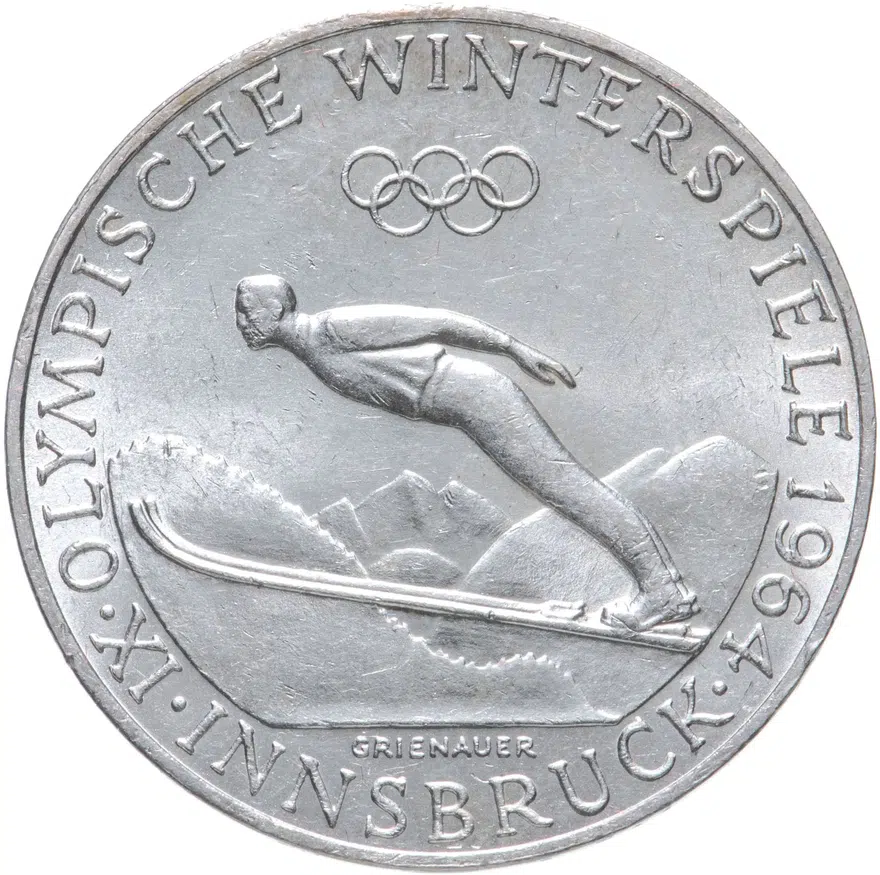 Австрия 50 шиллингов (shillings) 1964  Зимние Олимпийские игры в Инсбруке