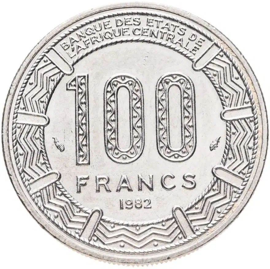 Республика Конго 100 франков (francs) 1982