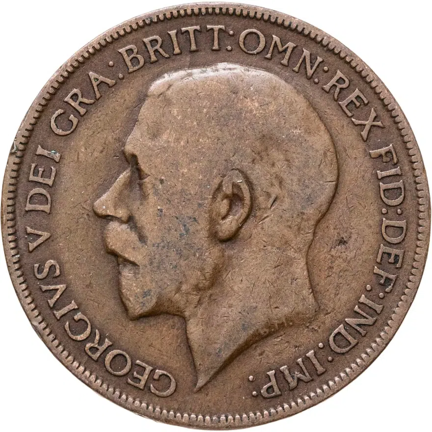 Великобритания 1 пенни (penny) 1922, аверс