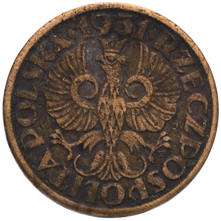 Польша 1 грош 1931, реверс