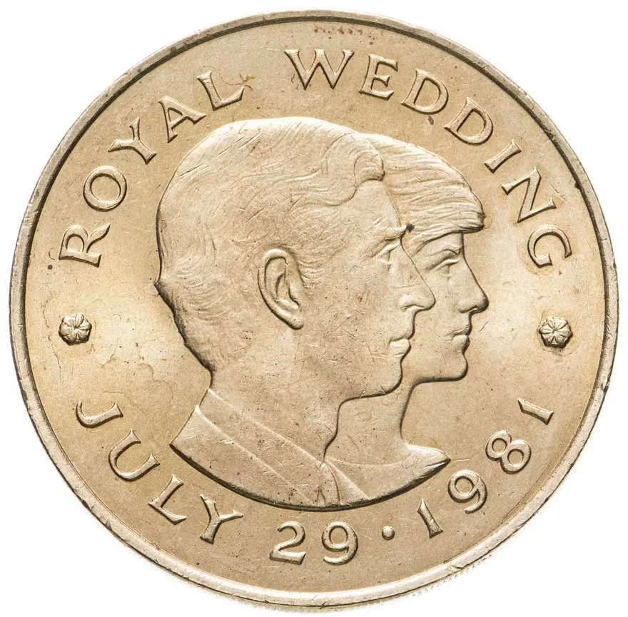 Джерси 2 фунта (pounds) 1981  Свадьба Принца Чарльза и Леди Дианы