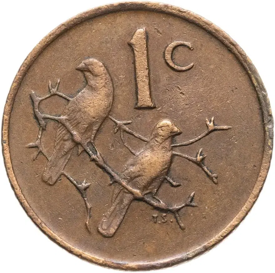 ЮАР 1 цент (cent) 1973