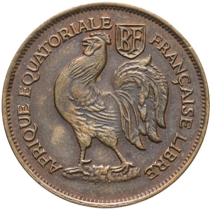 Французская Экваториальная Африка 1 франк (franc) 1943