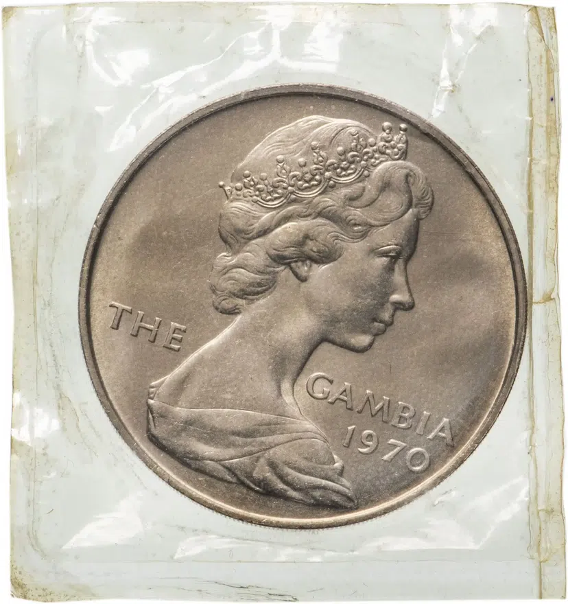 Гамбия 8 шиллингов (shillings) 1970, в запайке