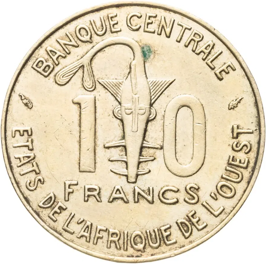 Западная Африка (BCEAO) 10 франков (francs) 1981  Газель на аверсе