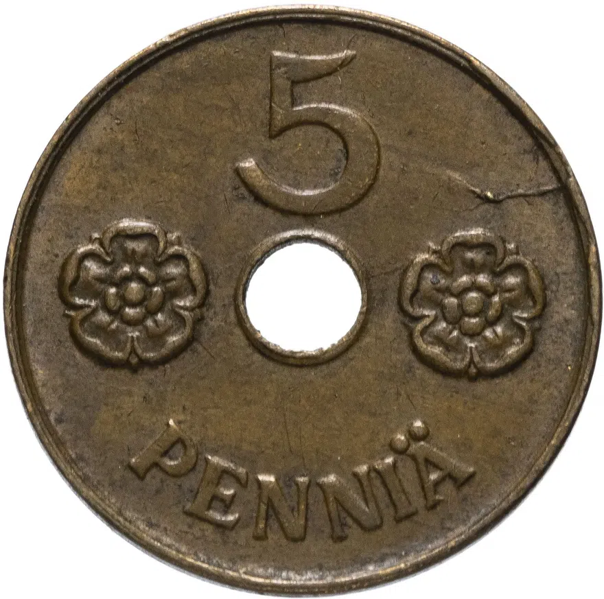 Финляндия 5 пенни 1941