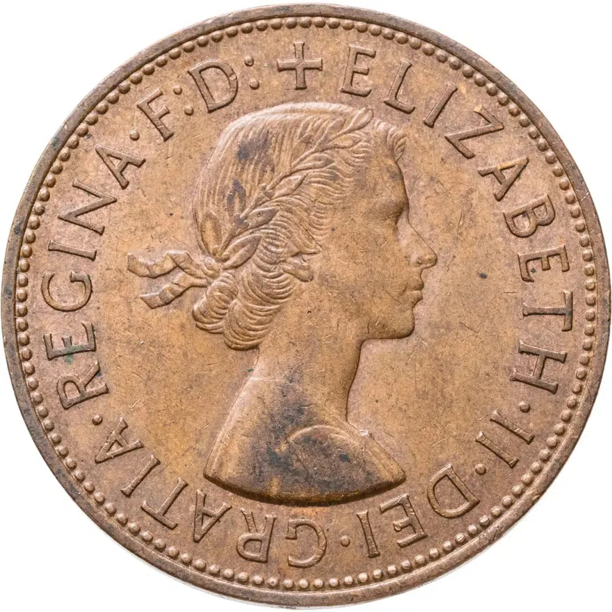 Великобритания 1 пенни (penny) 1966, аверс